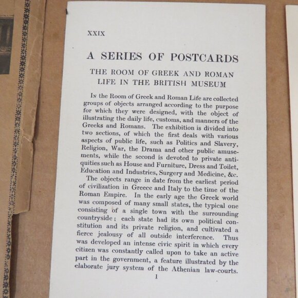 Lot of 9 British Museum Room of Ancient Greek & Roman Life Postcards Early 20th - Picture 3 of 10